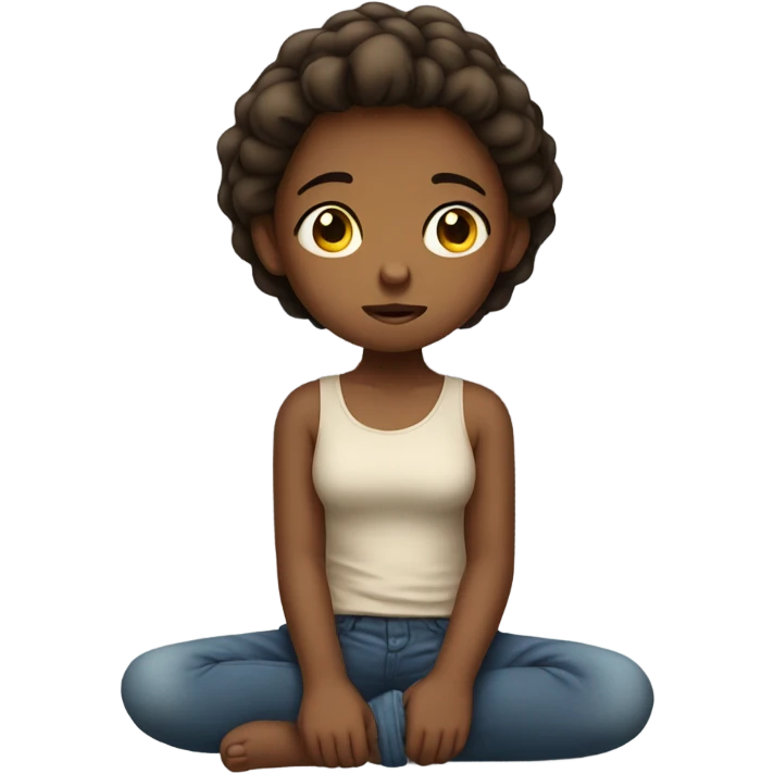 Girl with a stomach ache  emoji
