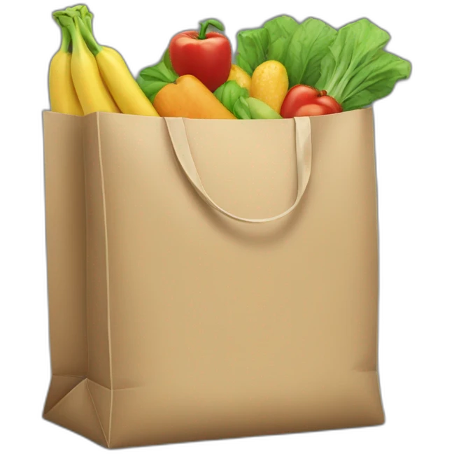 Bag of groceries emoji
