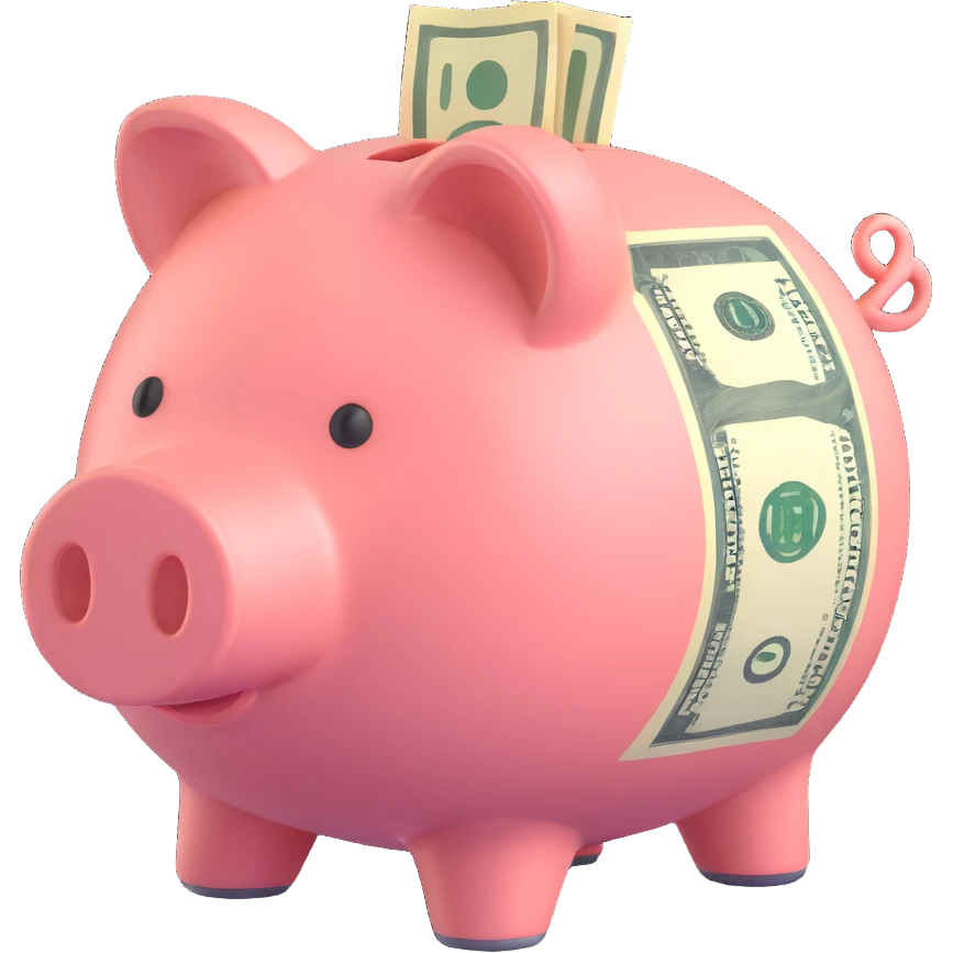 money in a piggy bank emoji
