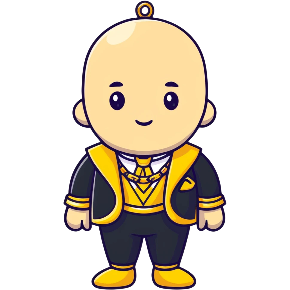 fancy dressed character with gold chain emoji