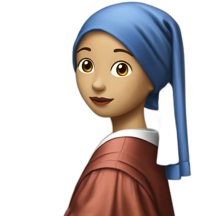 jeune fille à la perle vermeer emoji