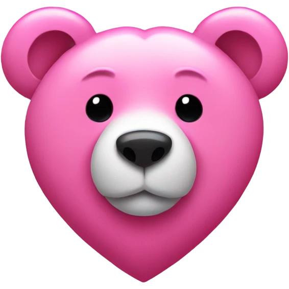 Bear pink heart emoji