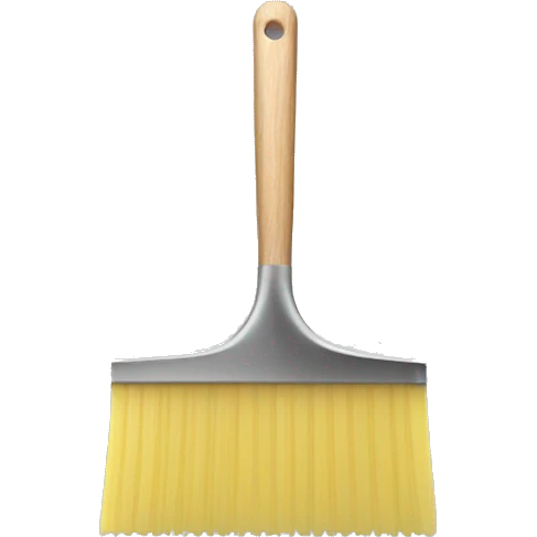 squeegee with long wooden handle emoji