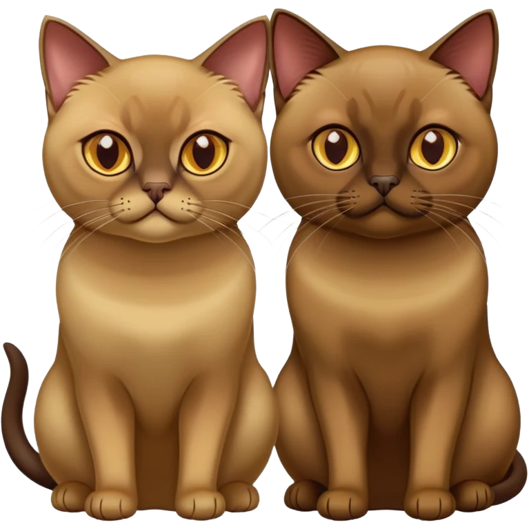 Two burmese cats emoji