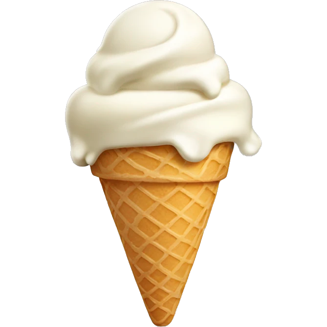 Tongue licking white ice cream cone emoji