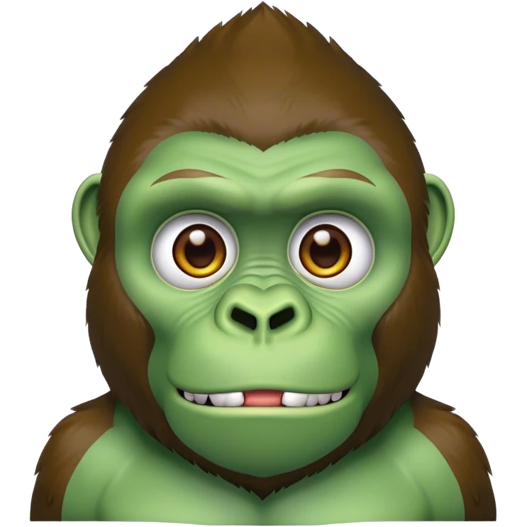 Green gorilla emoji