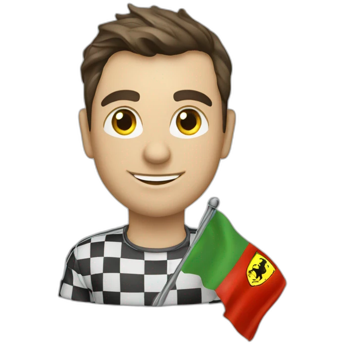 Ferrari avec drapeau damier emoji