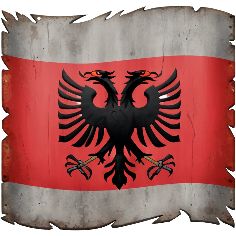 Albanian flag grey emoji