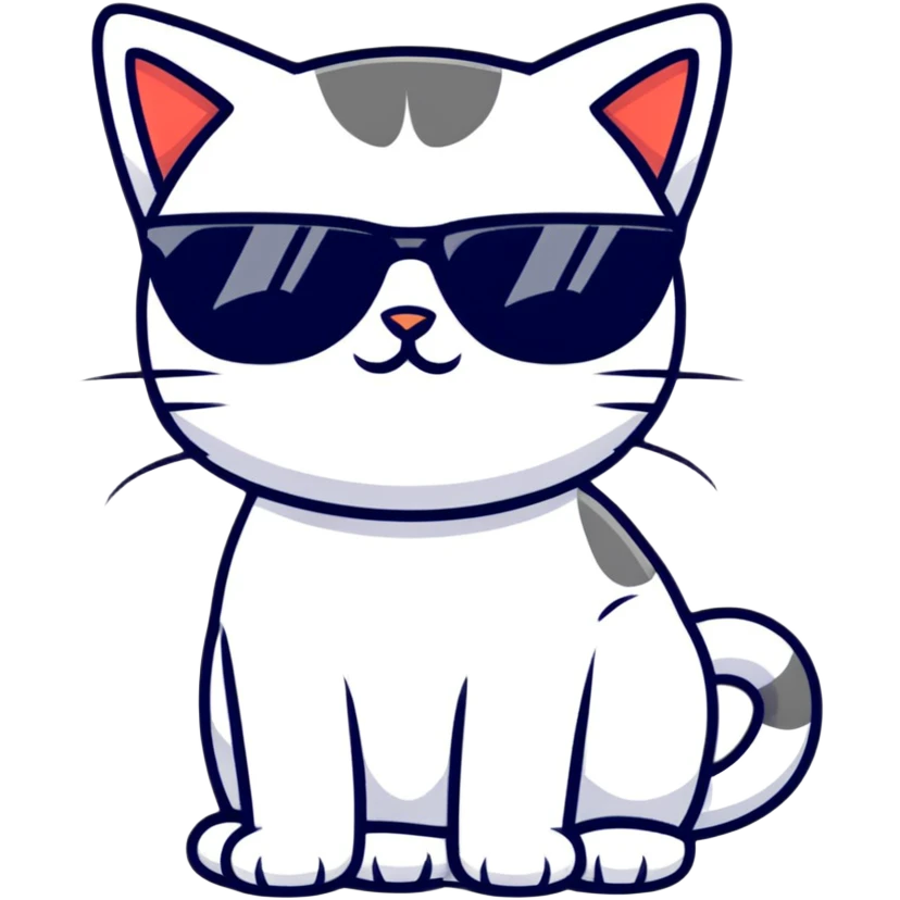 Cat with sunglasses emoji