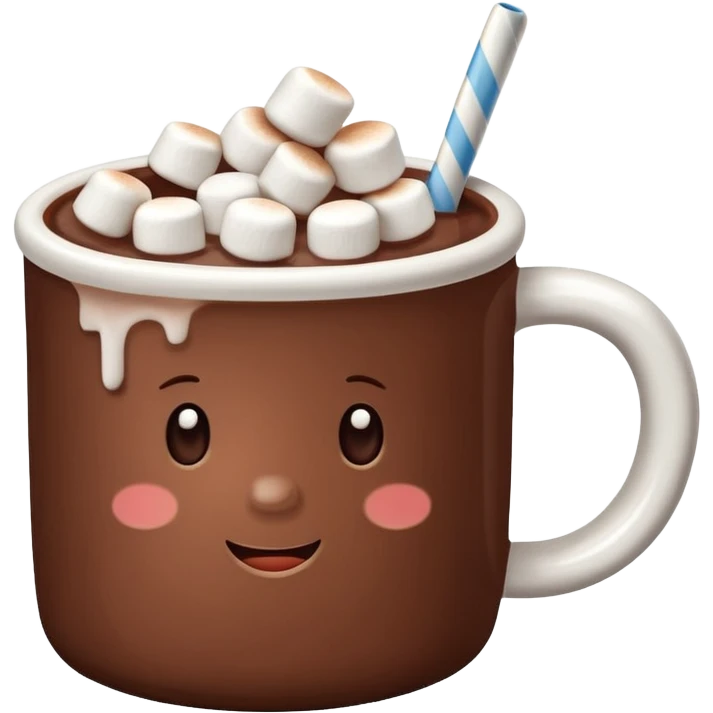aesthetic hot cocoa with marshmallows emoji