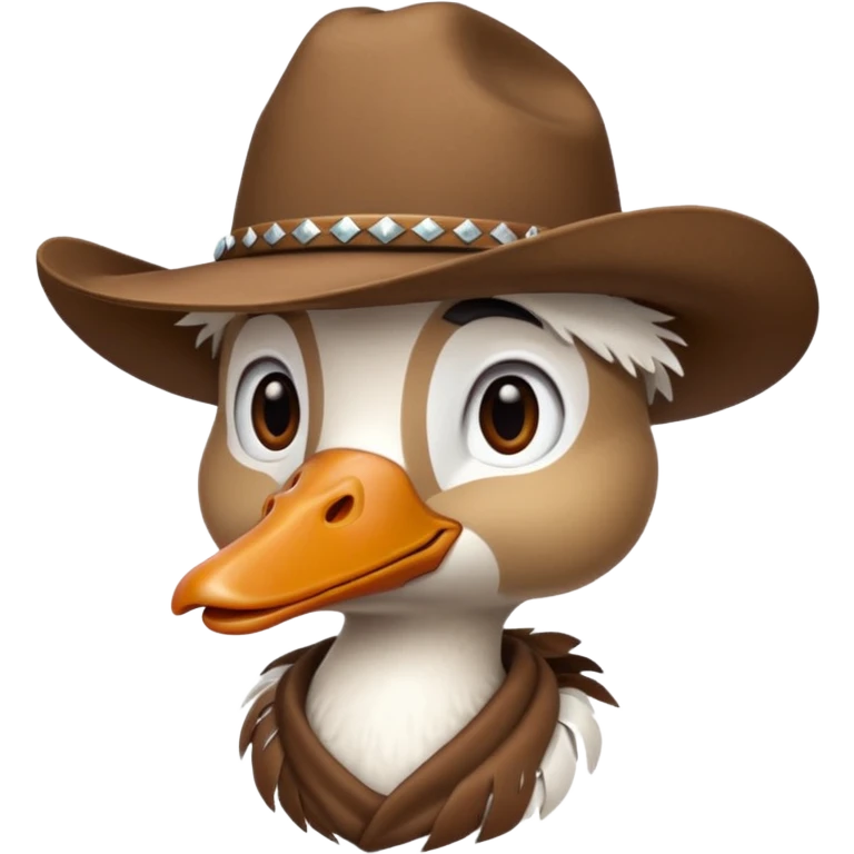 goose wearing a cowboy hat emoji