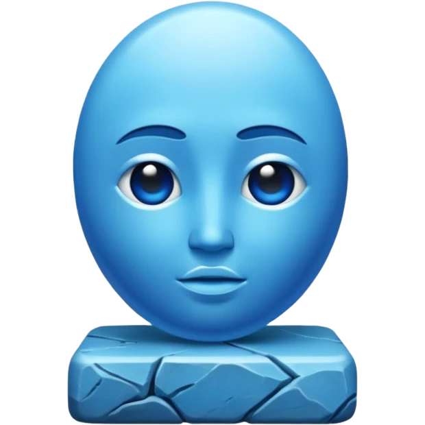 Azul+🗿 emoji