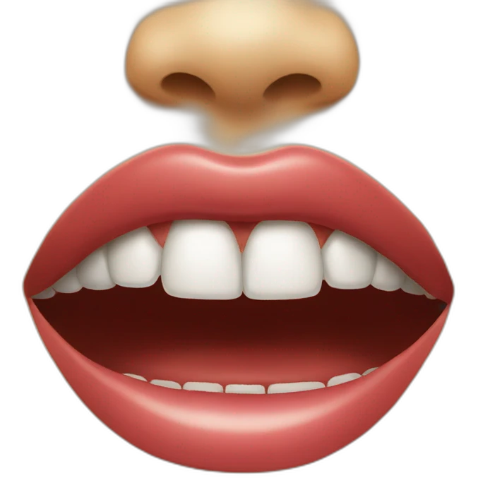 Bite lip emoji