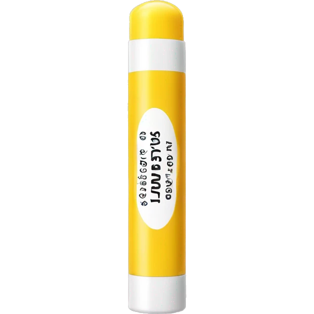 lip balm with label emoji