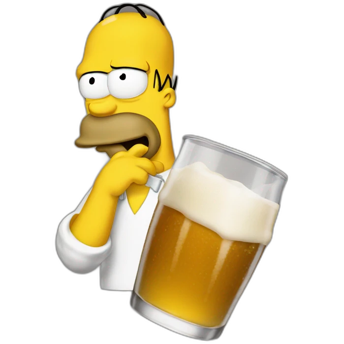 Homer drink emoji