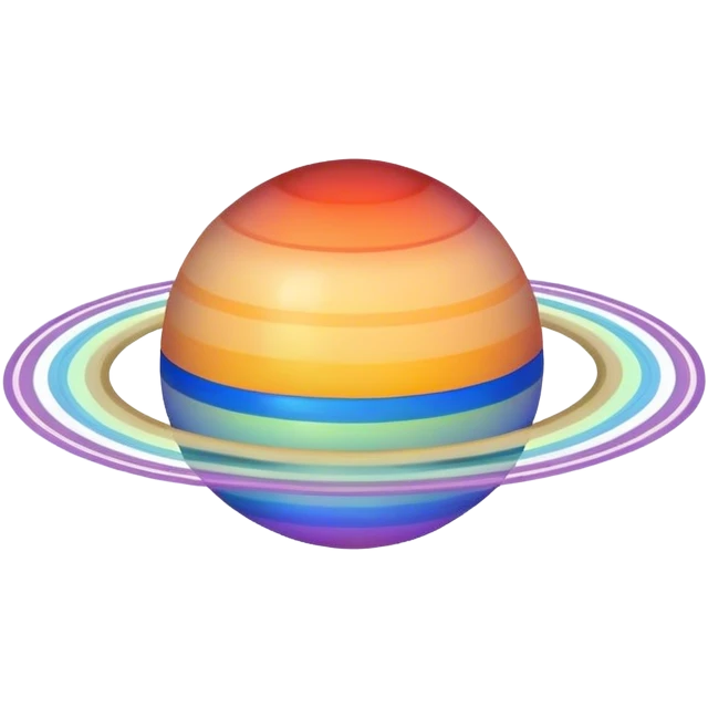rainbow saturn emoji