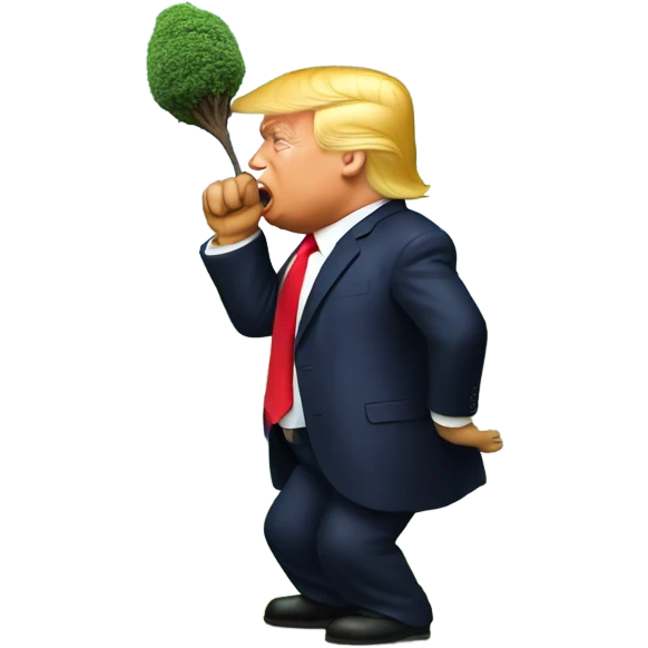 Donald trump licking a tree  emoji