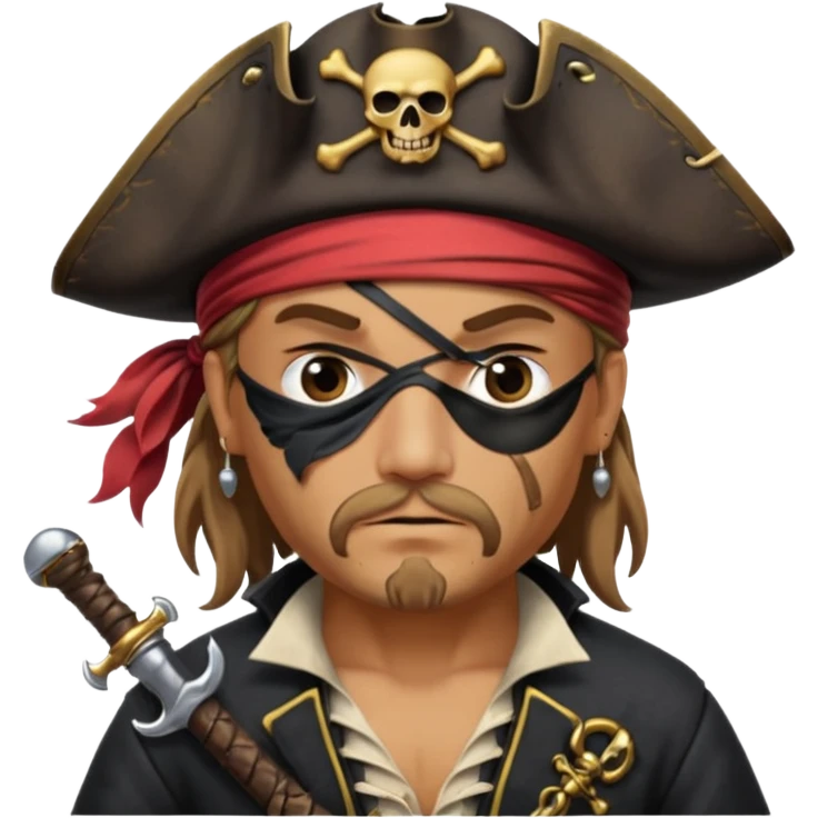 пірат на кораблі emoji