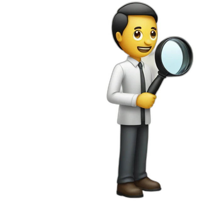 Magnifying glass man emoji