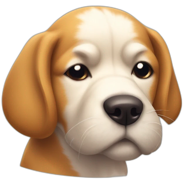 focused dog in blurred background sleeping emoji