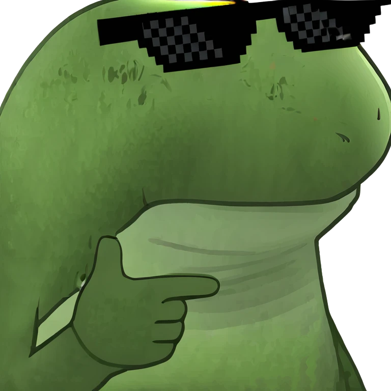 frog with sunglasses emoji