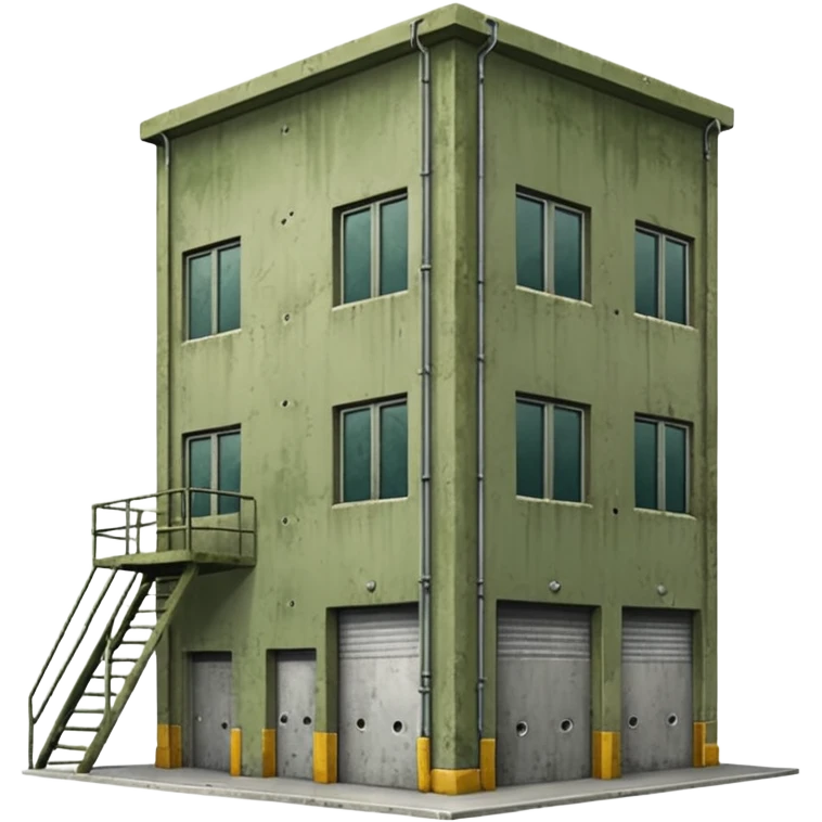 military green warehouse emoji