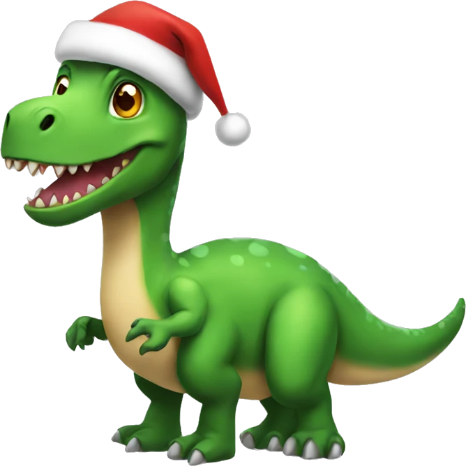 Santa dinosaur  emoji