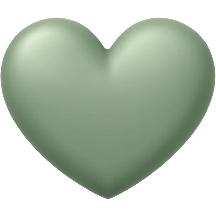 Sage green heart emoji