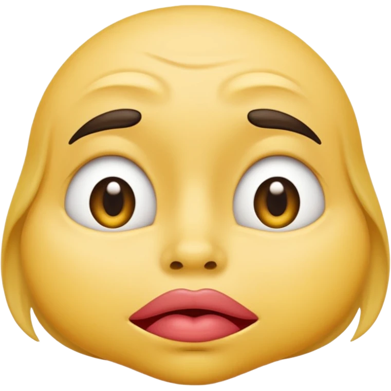 emoji sucking its lips in with one eyebrow up emoji