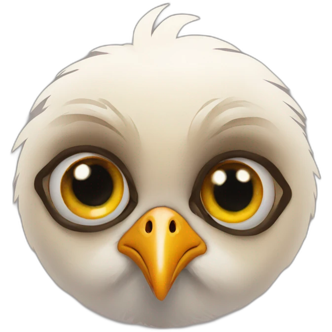 Chicken eyes love emoji