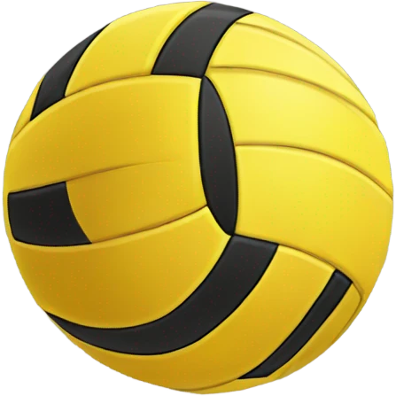 yellow colored volleyball emoji