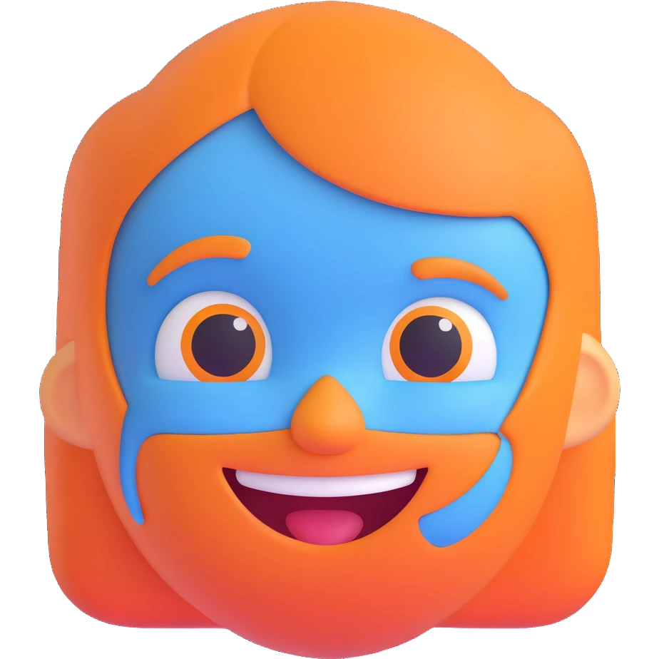 blue avatar emoji smiling emoji