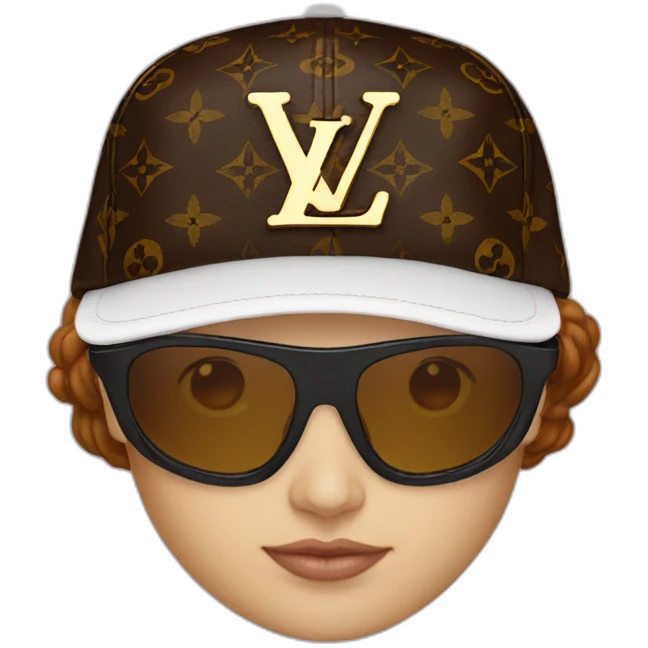 Only Louis Vuitton cap no face emoji