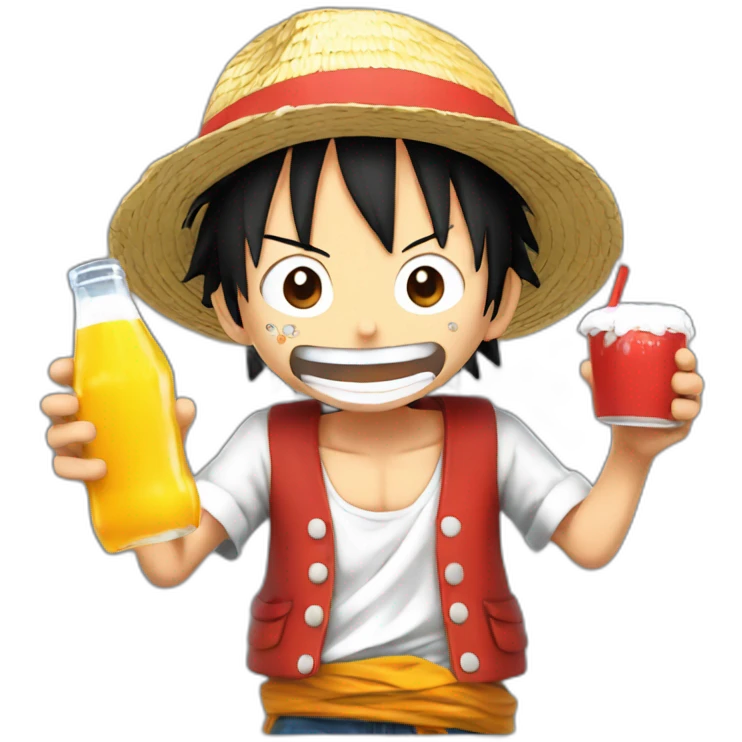 Luffy qui boit un coca emoji