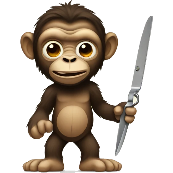 Ape with scissors  emoji