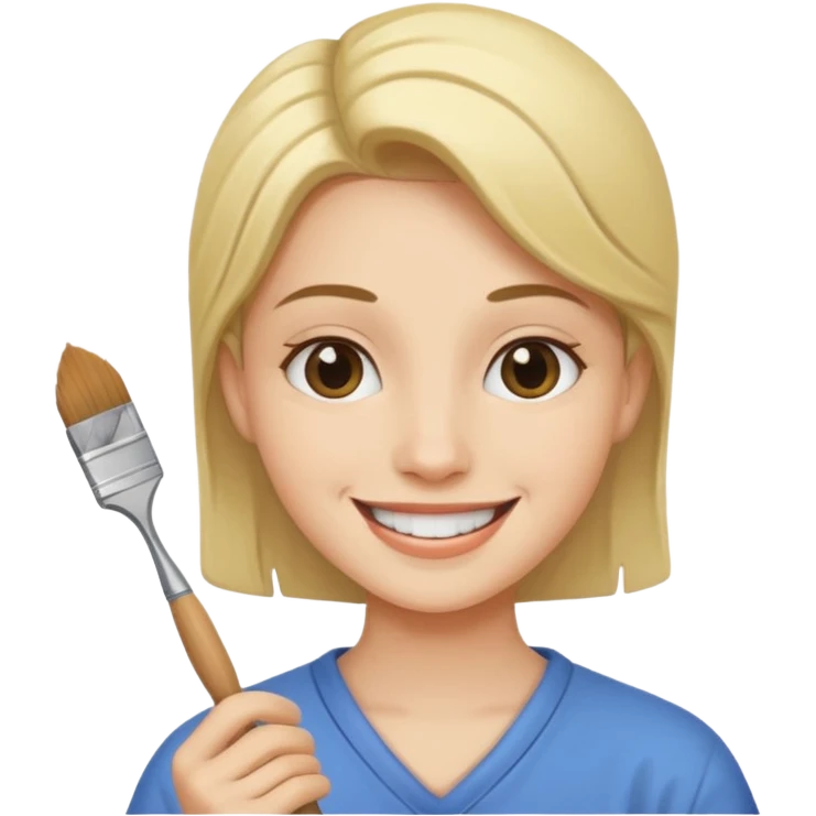 человек с кистью в руках emoji