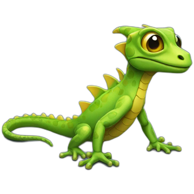 gecko dragon robotic emoji