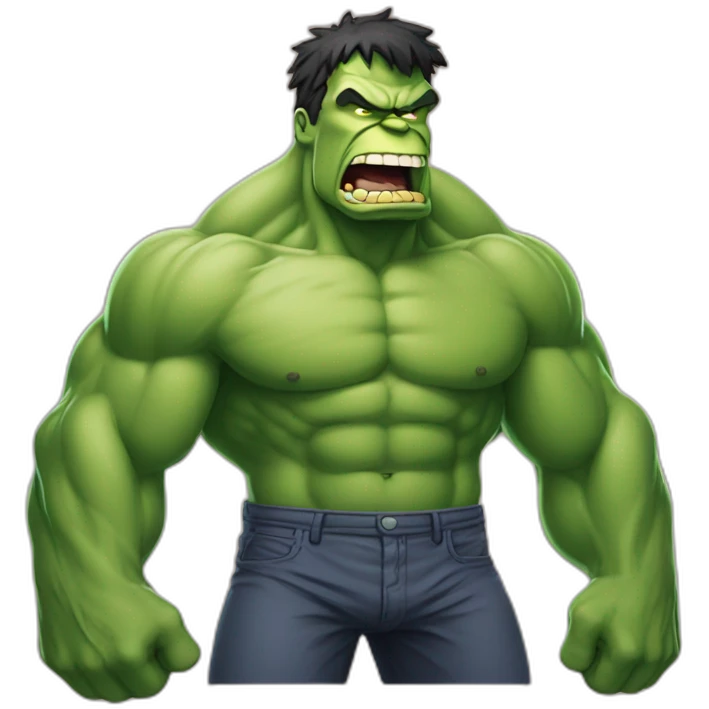 Hulk sur Homer Simpson emoji