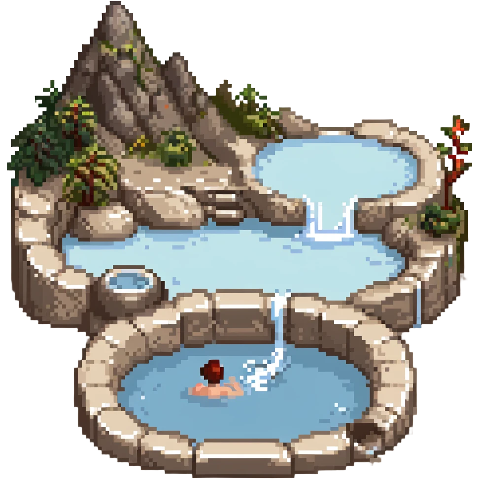 mountain hot spring tubbing emoji