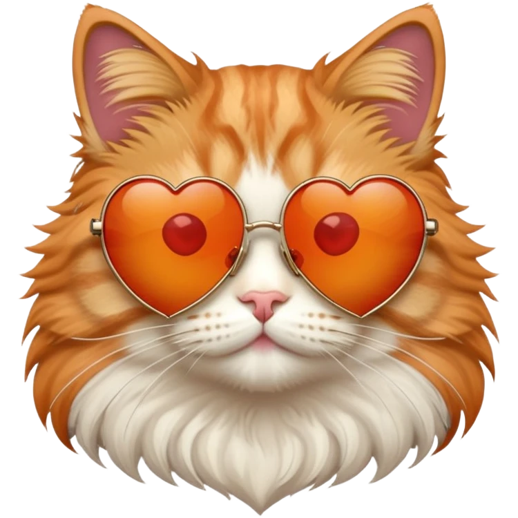 cat wearing heart shaped sunglasses  emoji