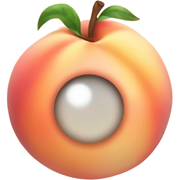 Peach with eyes emoji