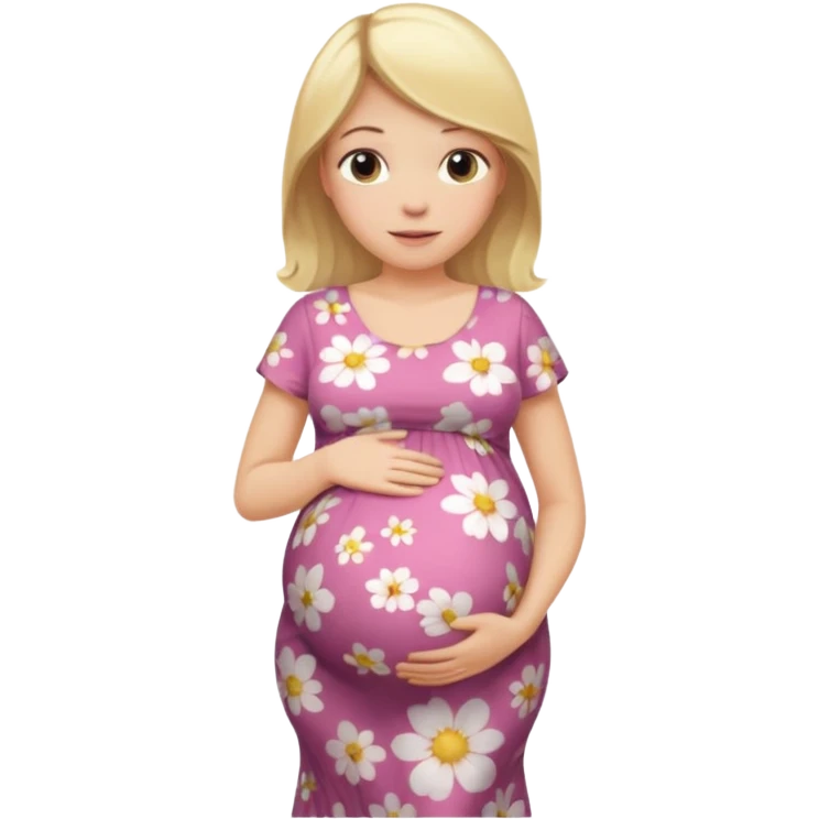 Pregnant woman blonde hair emoji