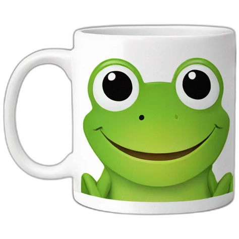 smiling frog offers coffee mug emoji