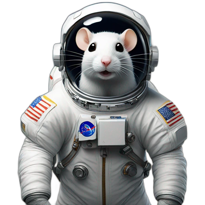 astronaut rat levitating emoji