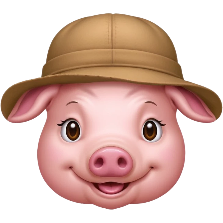 pig wear hat emoji