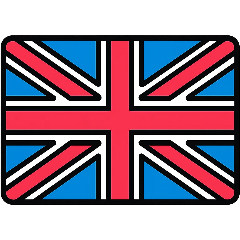 the flag of the United Kingdom, Union Jack, clean iconic style emoji