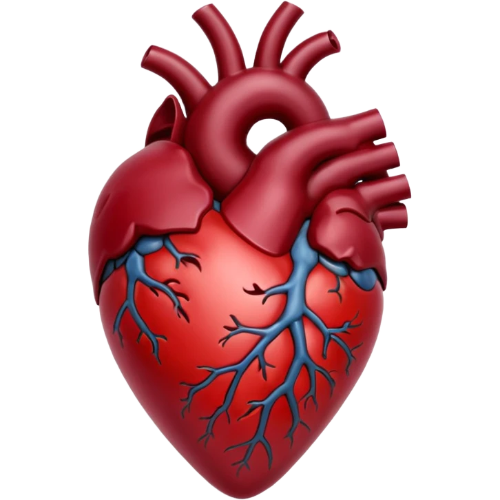 Burgundy anatomical heart  emoji