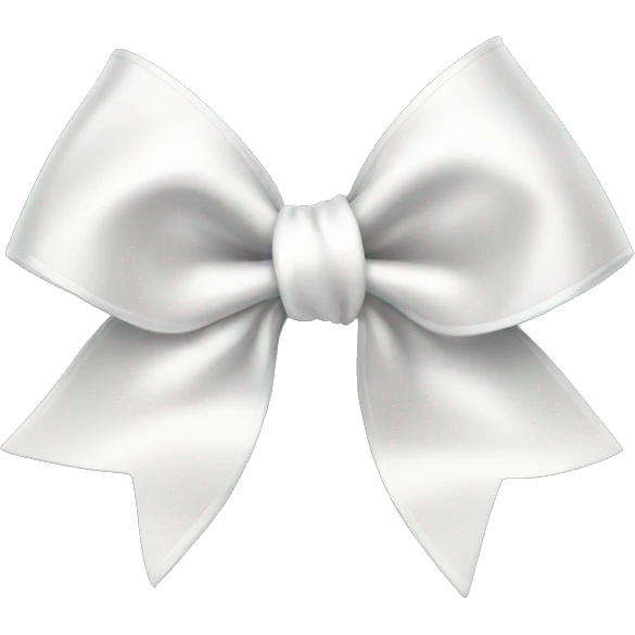 white satin bow emoji
