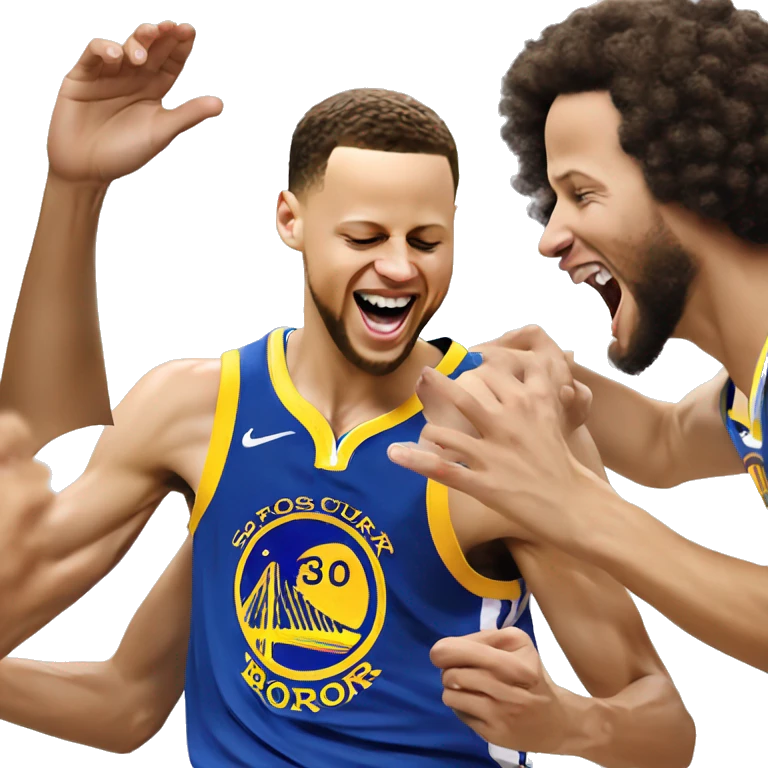 Steph curry getting tickled emoji