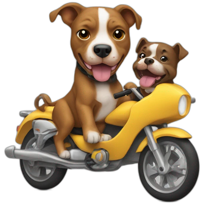Human Baby riding a pitbull emoji